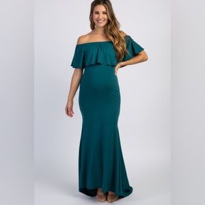 PinkBlush Teal Maternity Photo Shoot dress